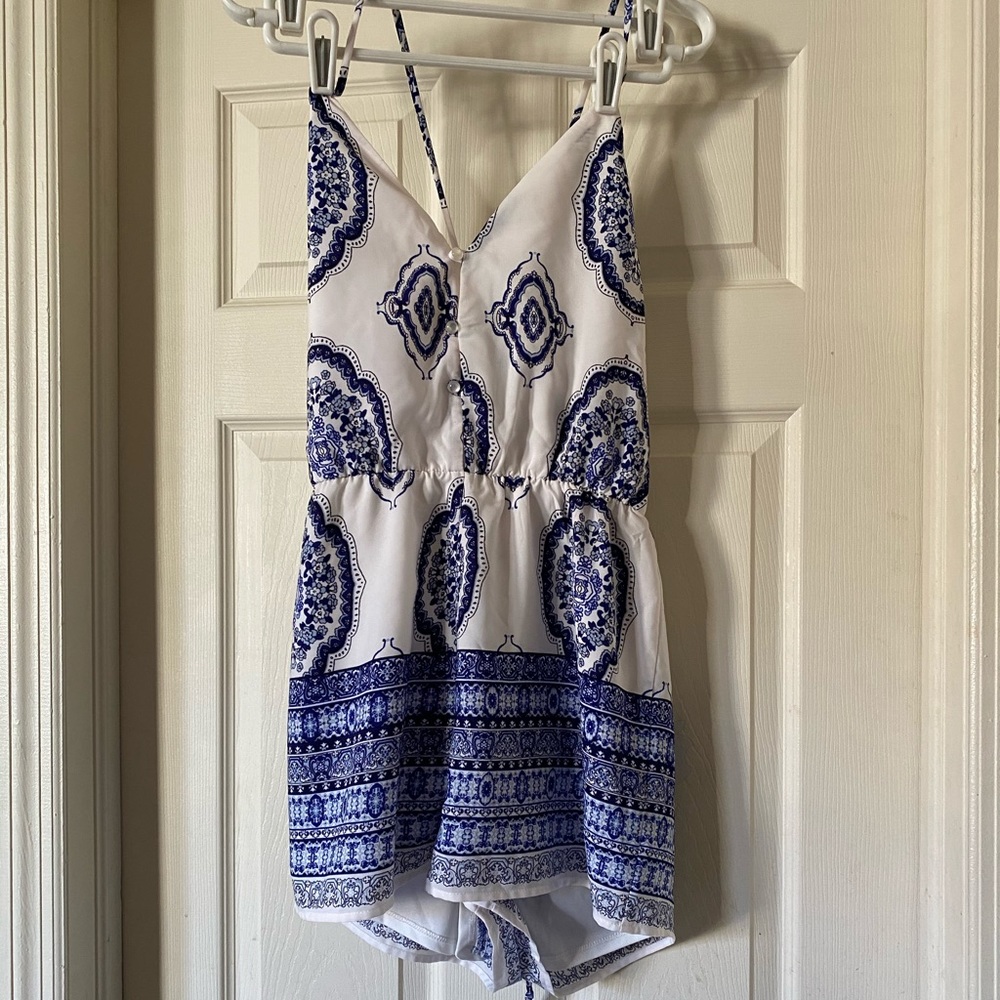 Cristal doll blue romper.